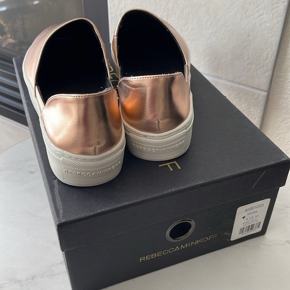 Rebecca Minkoff metallic Nana Sneakers Flats Shoes Size 8.5 - Picture 4 of 5